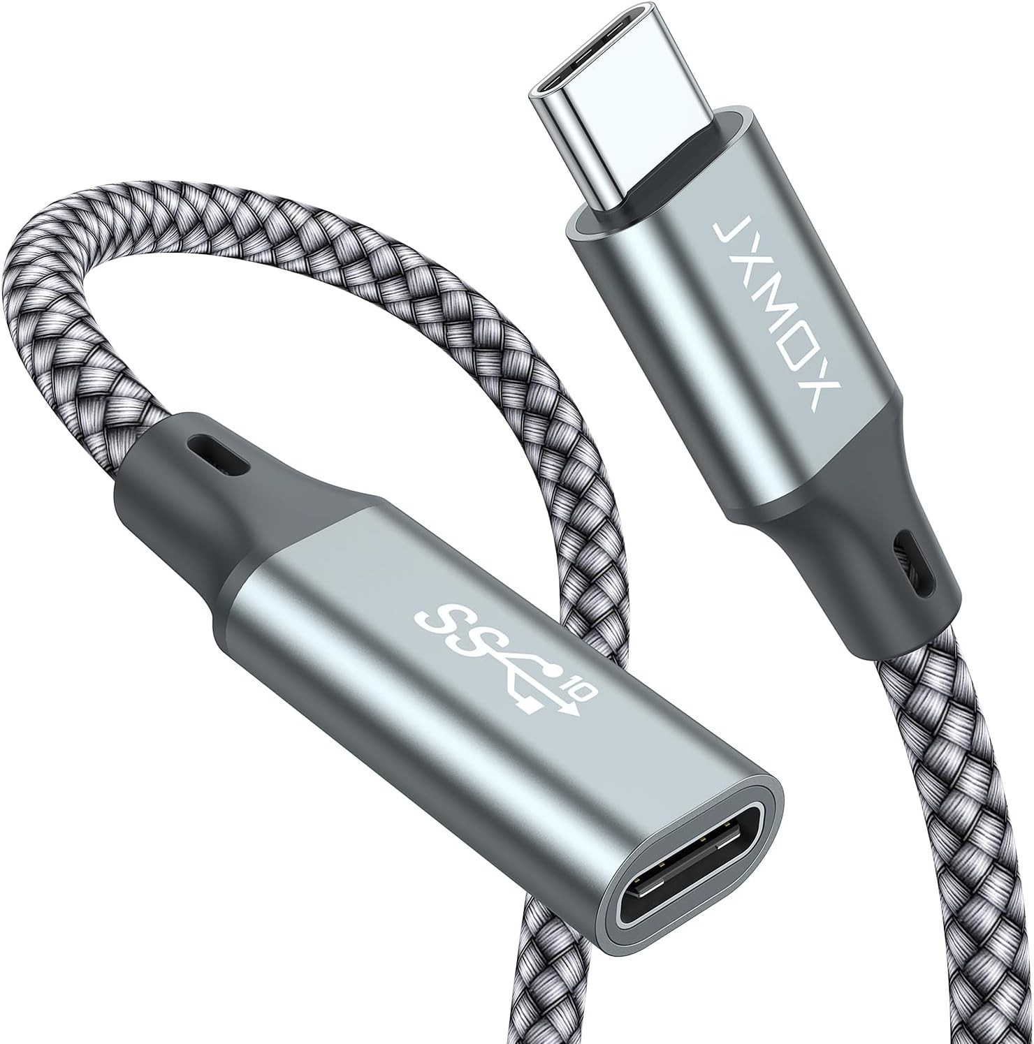 JXMOX USB C Extension Cable (3.3Ft/1m/10Gbps), USB 3.2 Type C 3.1 Male to Female