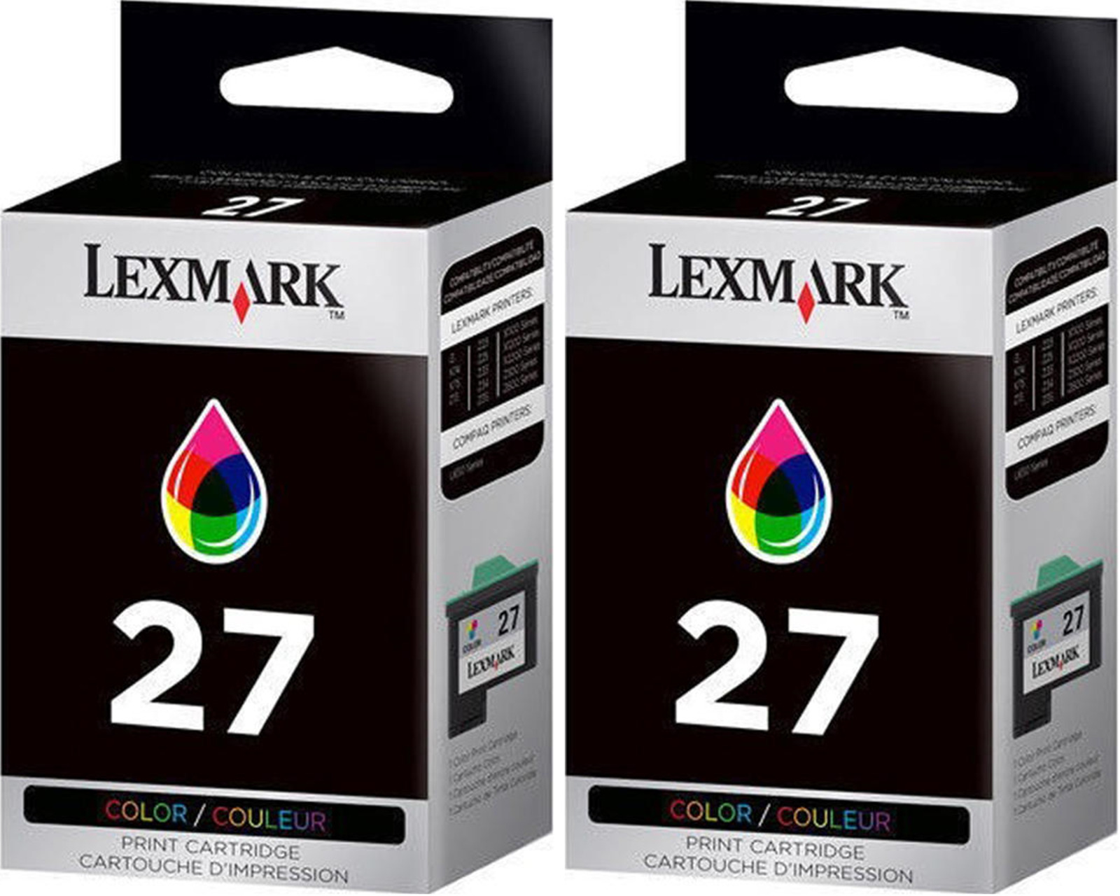 New Genuine Lexmark 27 2PK Ink Cartridges X Series X1100 X1110 Z Series Z13 Z23