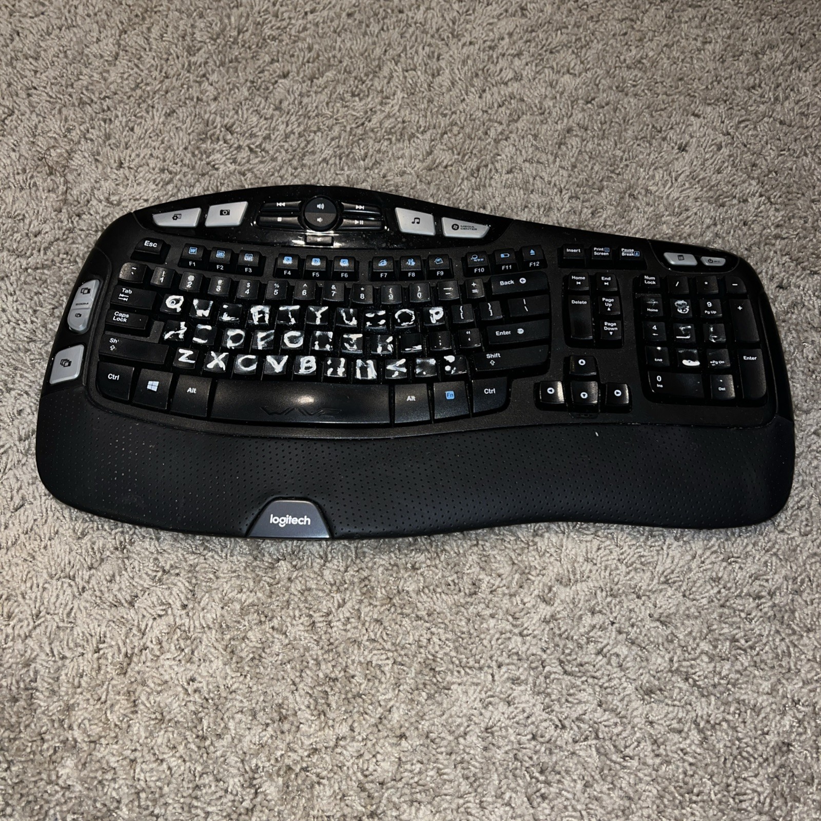 Logitech K350 Comfort Wave Ergonomic Wireless Keyboard - No DONGLE