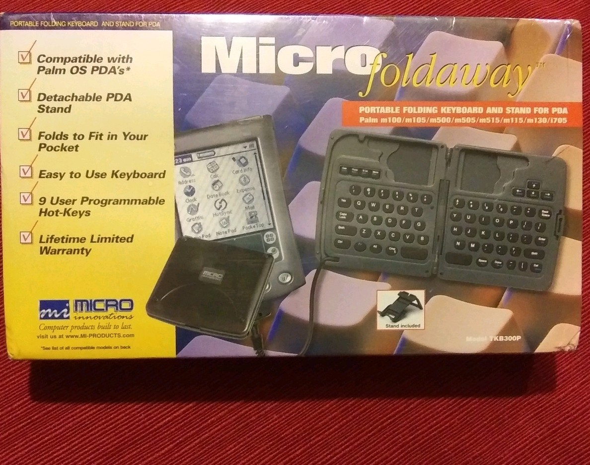 *NEW*Micro Foldaway Portable**Folding Keyboard and Stand for PDA*