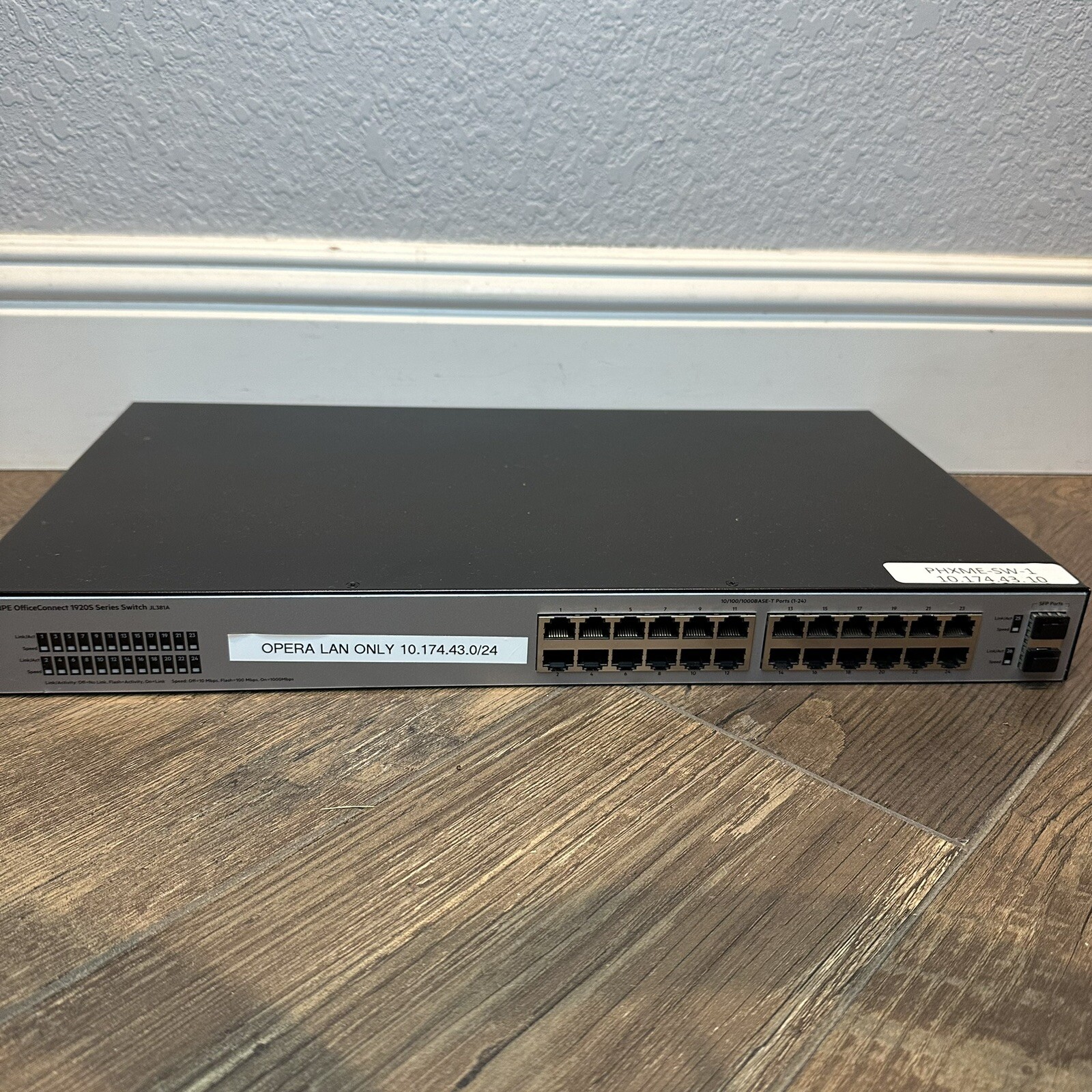 HPE JL381A OfficeConnect 1920S 24Port Gigabit Switch with 2 x Gb SFP