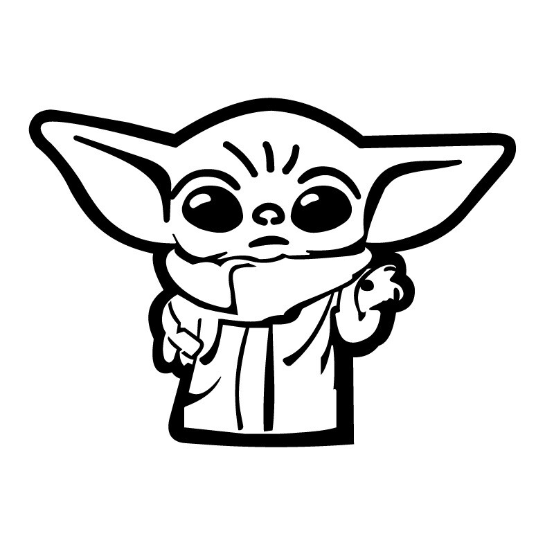 ST-B023 - BABY YODA sticker sticker - f.to 12x 8.5 cm