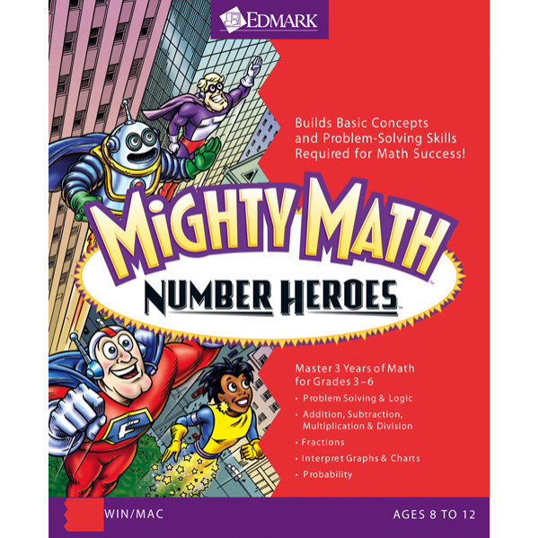 Riverdeep Mighty Math Number Heroes (Windows, Mac) Sealed