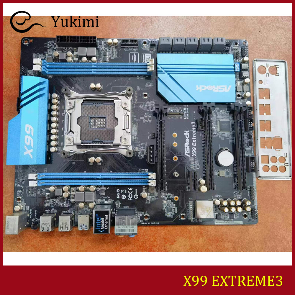 FOR ASROCK X99 EXTREME3 LGA 2011-3 DDR4*4 128GB Motherboard Test OK
