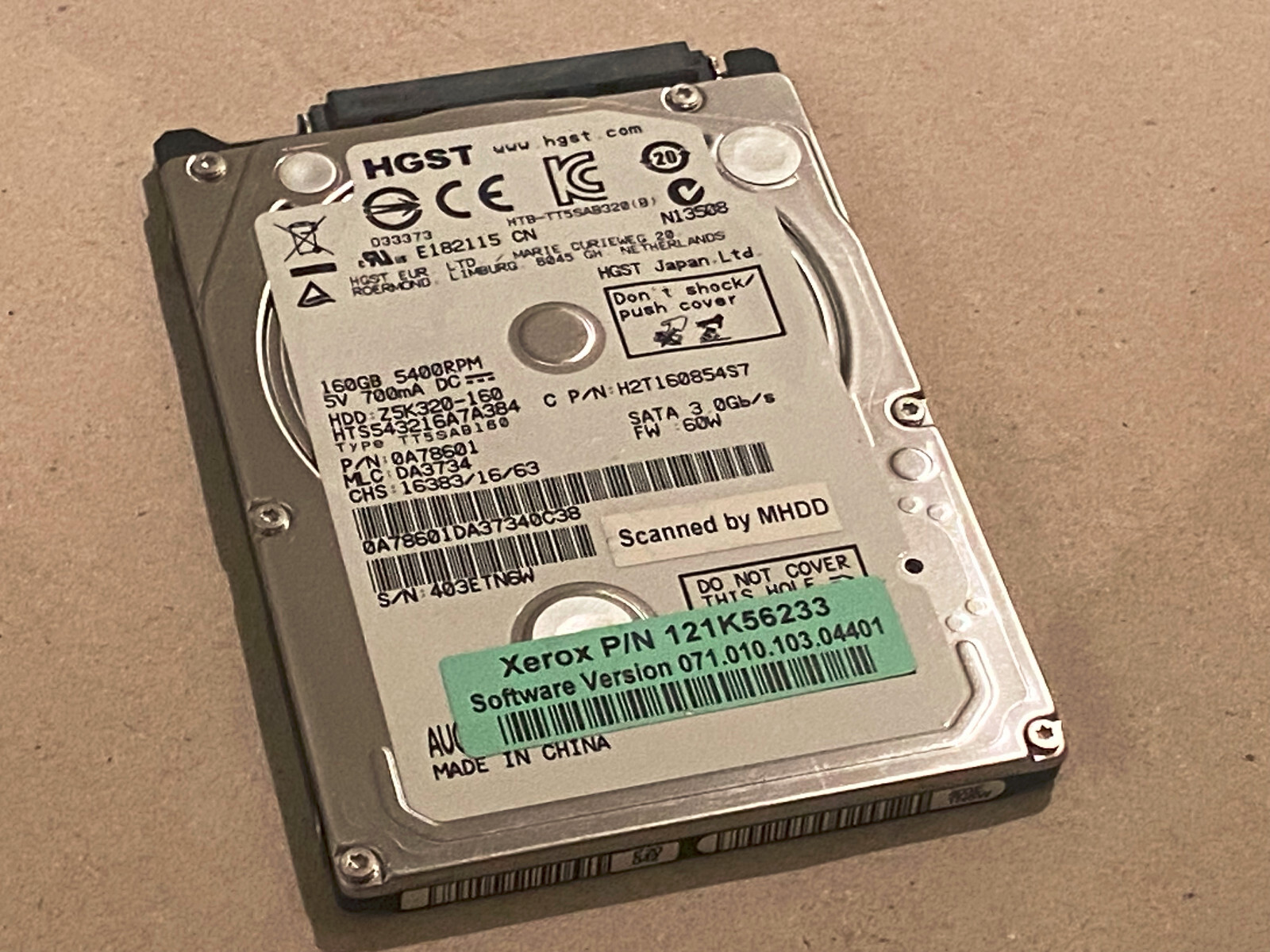 Xerox Colorqube Hard Disk 121K56233