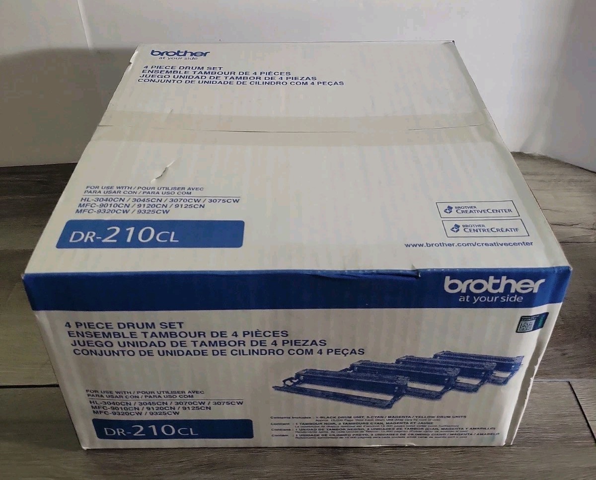 Genuine Brother DR-210CL 4/Pack Drum Set for HL-3040CN MFC-9010CN MFC-9120CN