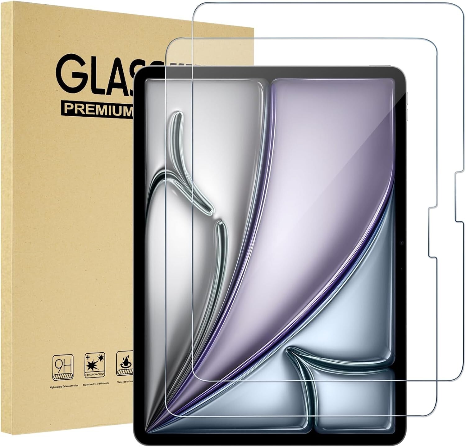 2 PCS For 2026 iPad Air 13-inch (M4/M3/M2) Tempered Glass Screen Protector Saver