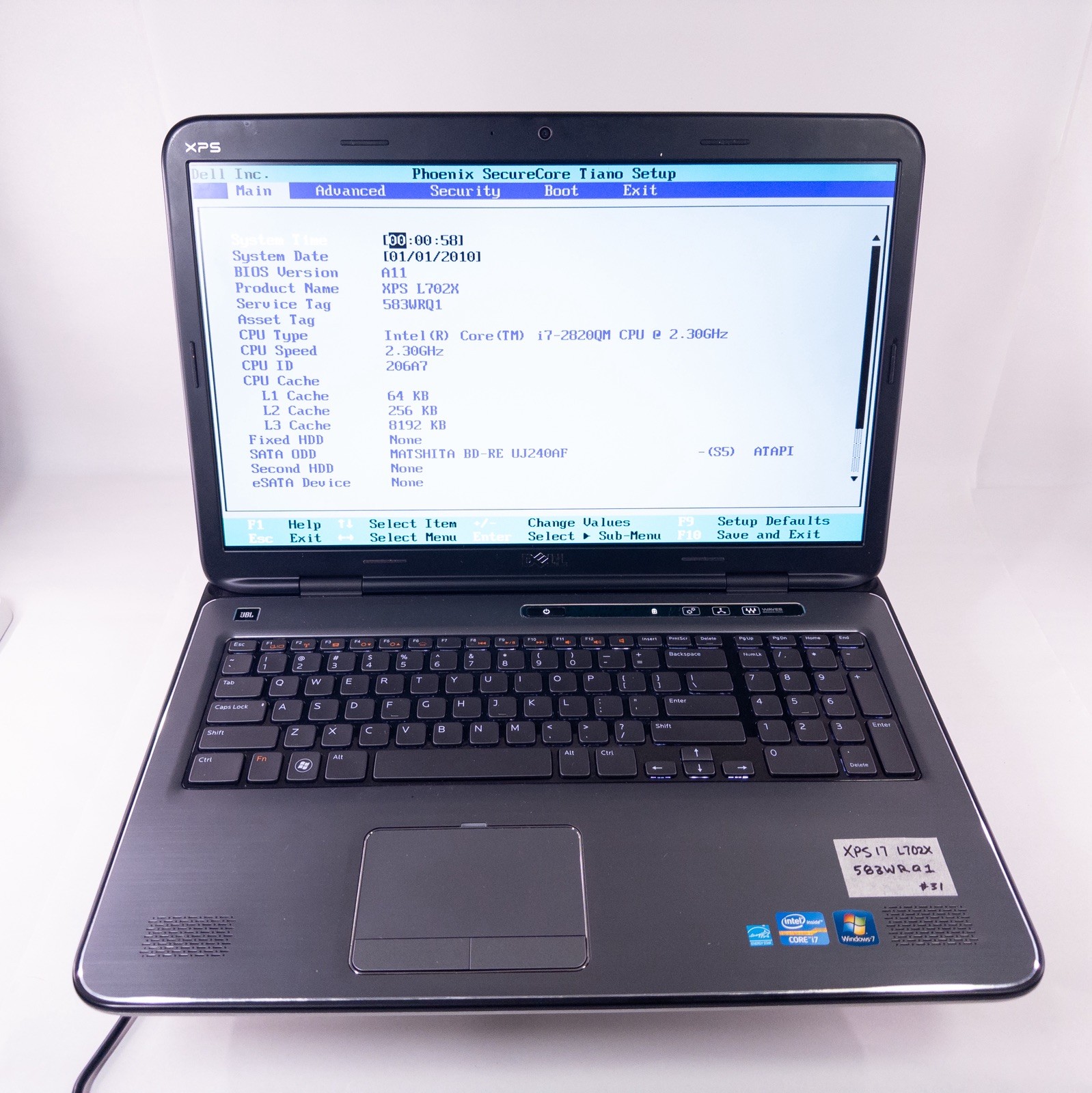 **COMPUTRACE ON**PARTS ONLY** Dell XPS L702X | i7 2nd Gen | No SSD/OS/AC Adapter