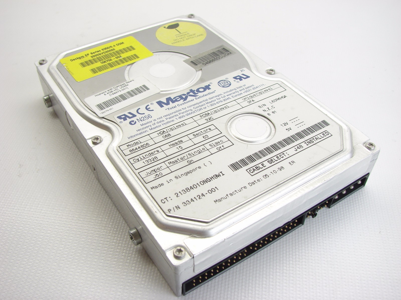 Compaq Maxtor 6.4GB Internal 3.5" (166973-001) HDD Guaranteed  (T38)