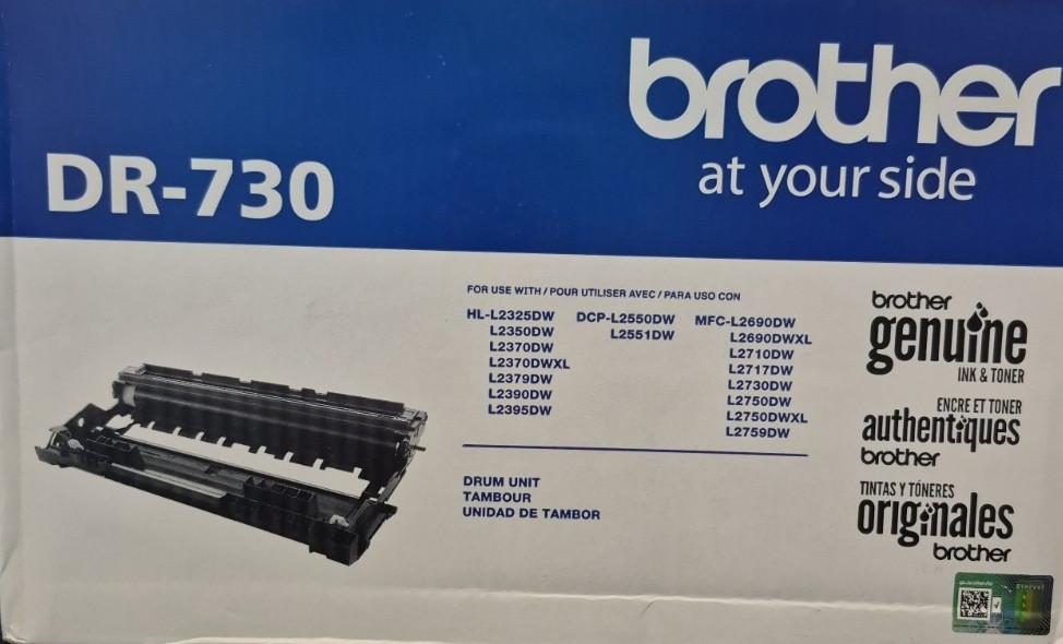 Unused Genuine Brother DR730 Drum Unit (OPEN BOX and BAG-See Pictures)