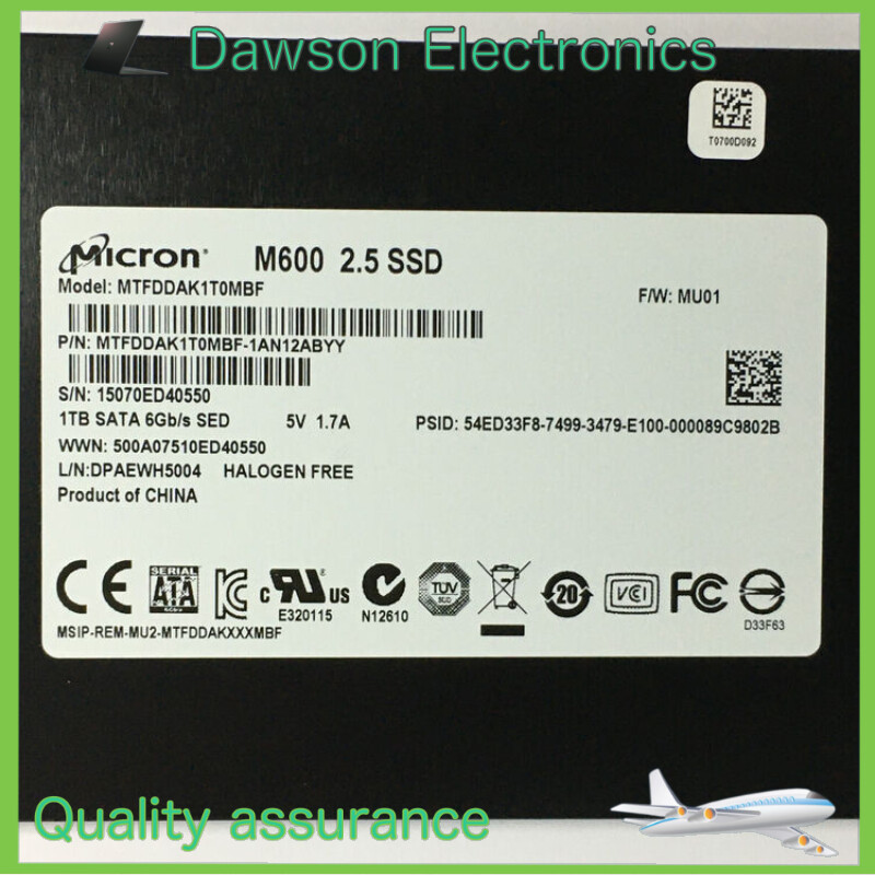 Micron Crucial M600 SSD 1TB  Internal MTFDDAK1T0MBF 2.5" SATA III 6Gb/s 7mm SSD