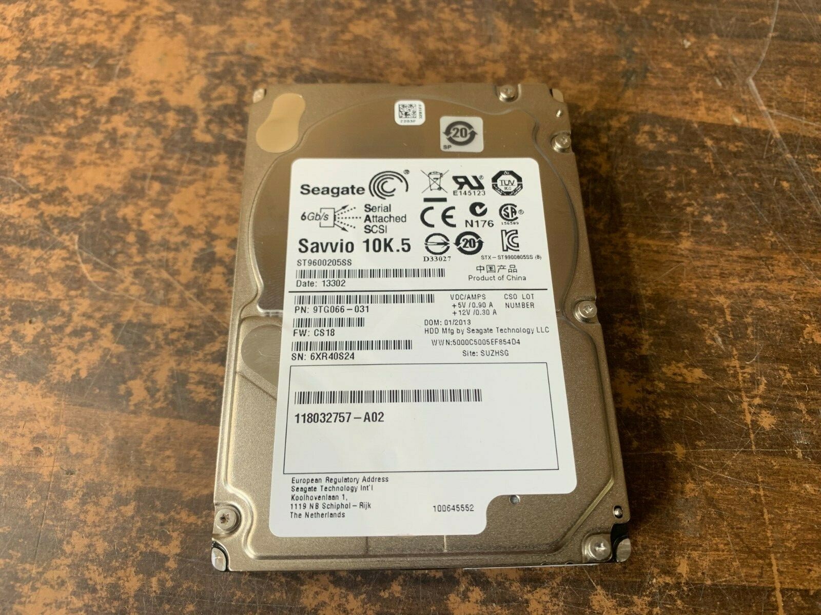 Lot of 3 Seagate ST9600205SS 600GB 10K SAS 6Gb/s 2.5in Hard Drives