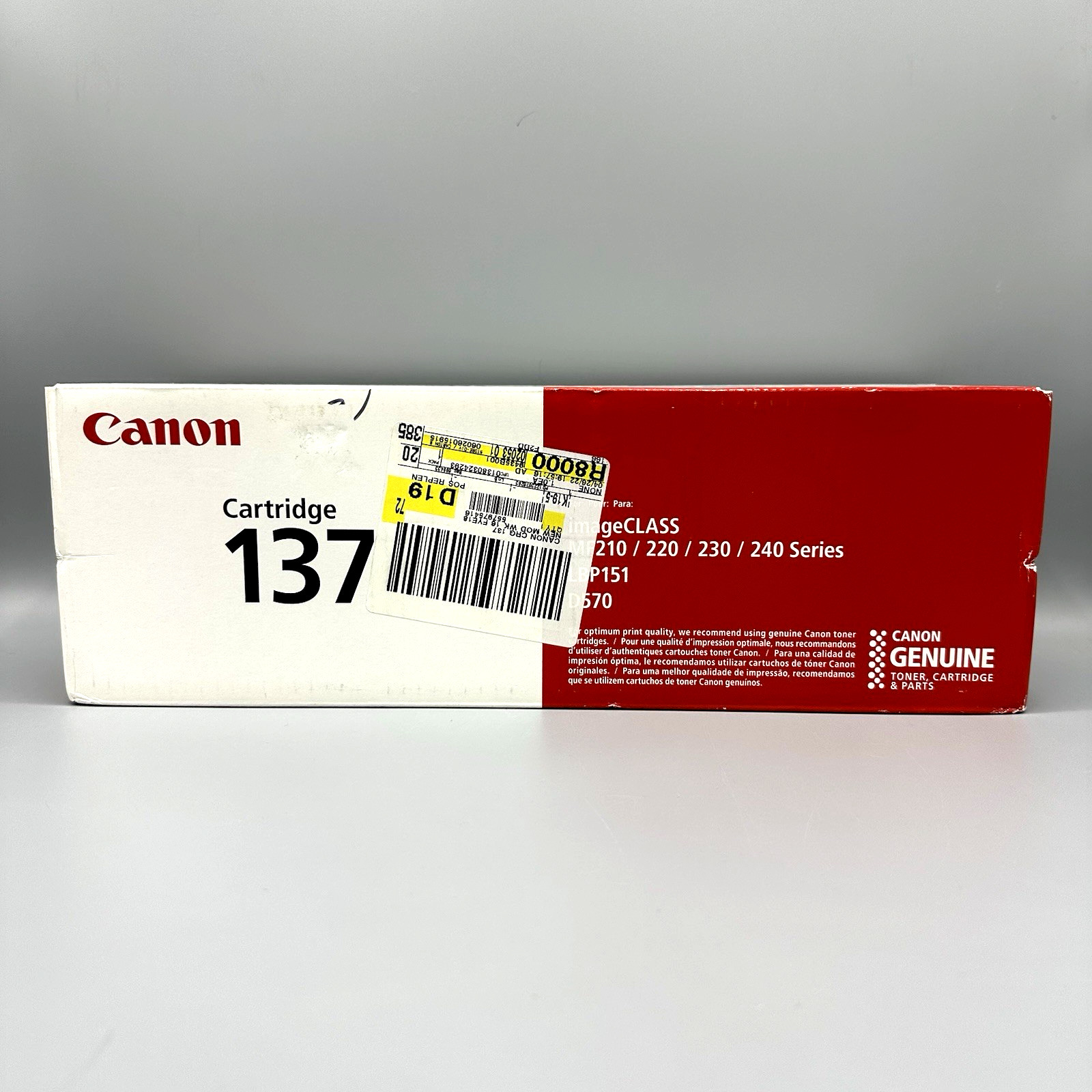 🔥 Canon 137 Genuine OEM Black Toner Cartridge 9435B001 2400 Page Yield NEW