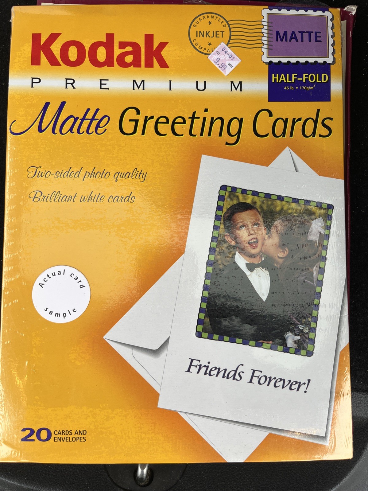 Kodak Premium Matte Greeting Cards 20 Cards and Envelope New and Sealed