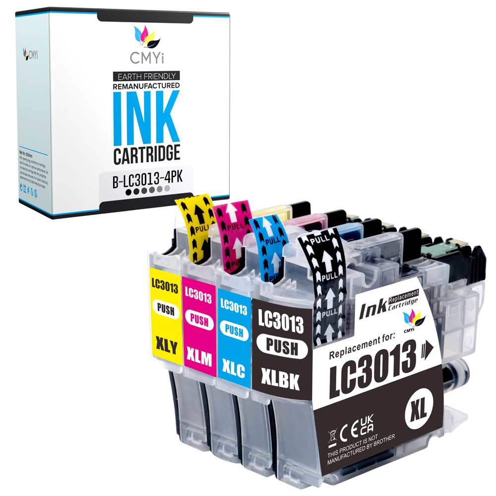 4PK Compatible CMYi LC3013 Ink Cartridges Combo fits Brother DCP-J572DW J772DW