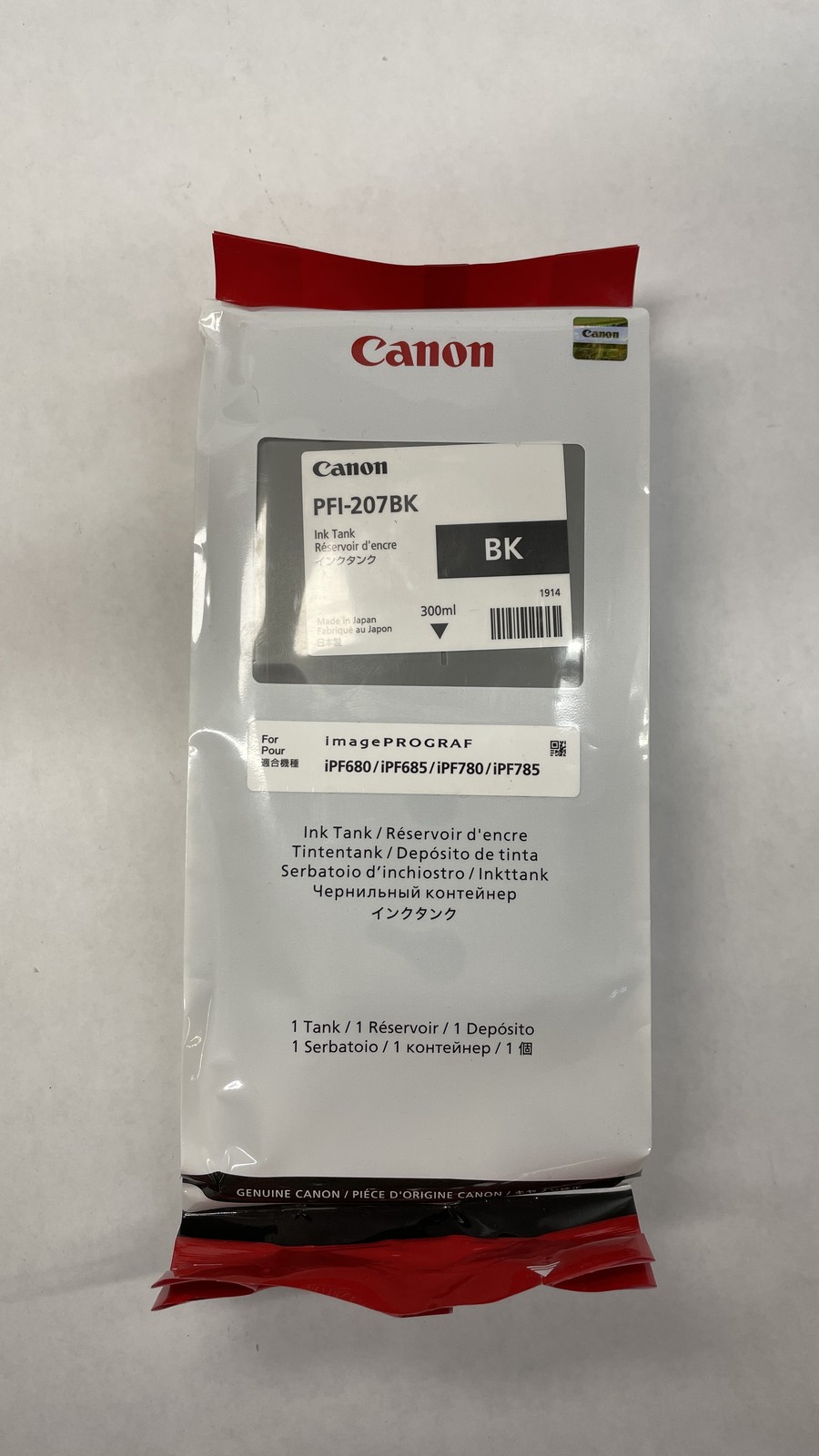 Genuine OEM Canon PFI-207BK 300ml Black Ink Sealed
