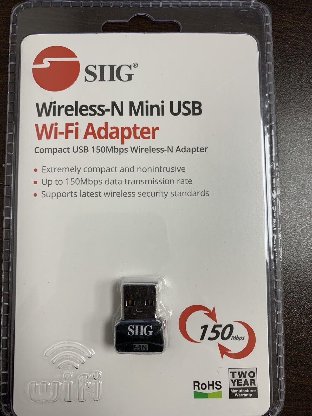 Siig Ieee 802.11N - Wi-Fi Adapter For Computer/Notebook Brand New & Sealed