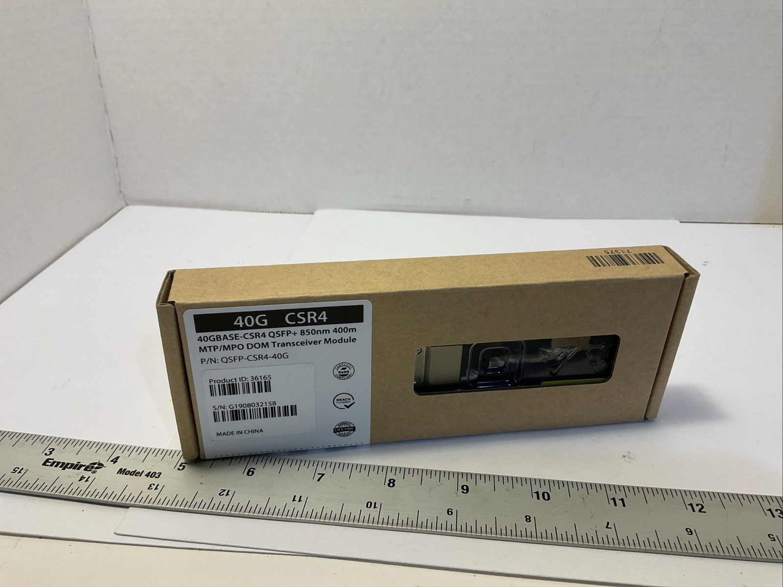 FS 40G CSR4 40Gbase-CSR4 QSFP+850nm 400m MTP/MPO DOM Trans Module Lot Of 12 New