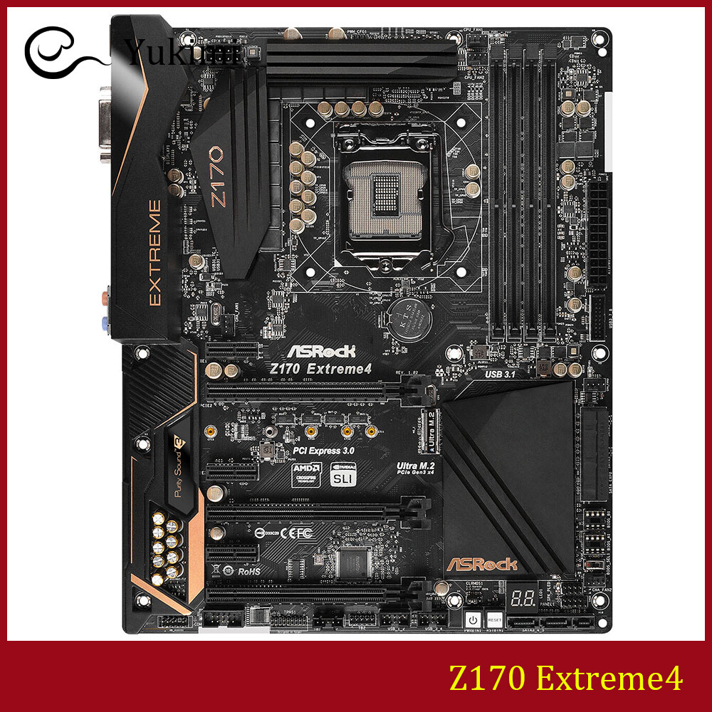 FOR ASROCK Z270 Extreme4 LGA 1151 64GB VGA HDMI DVI ATX Motherboard Test OK