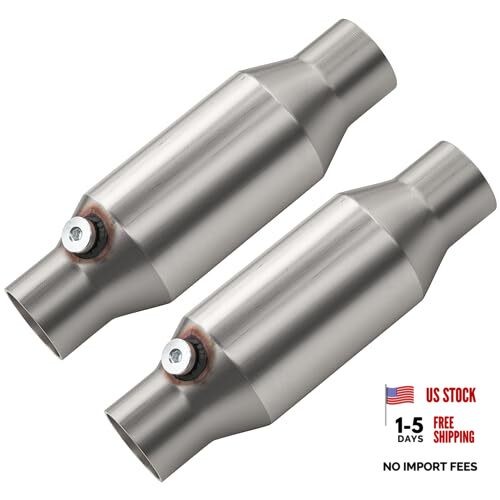 2.5" Universal Catalytic Converter, 2.5" Inch Inlet/Outlet Cat 2.5 Inch 2 pack