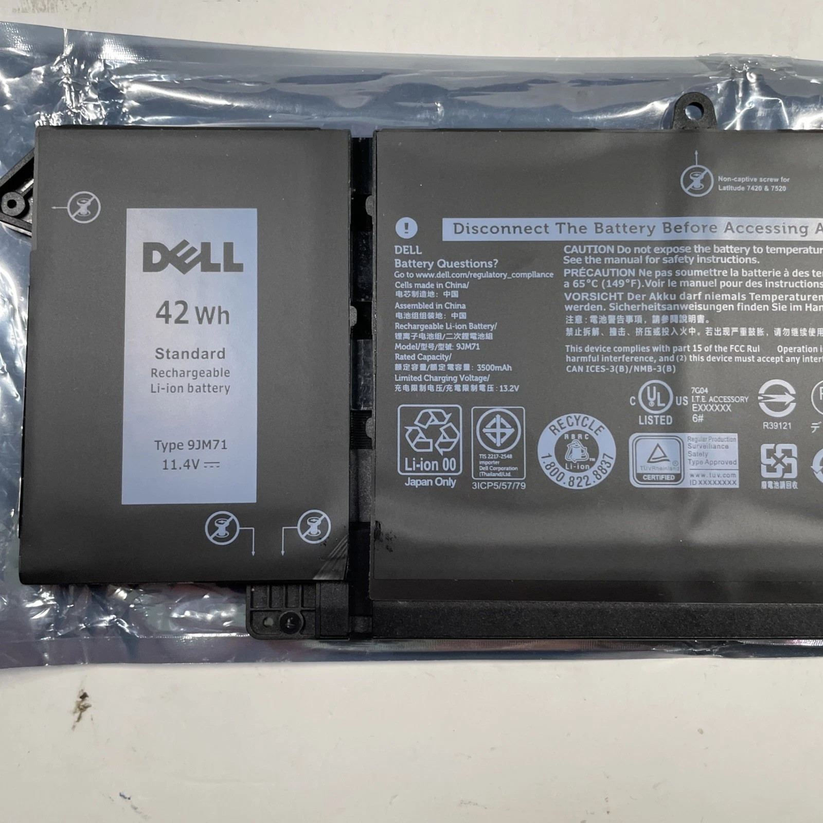 Genuine 9JM71 Battery For Dell Latitude 5320 7320 7420 7520 7FMXV 4M1JN HDGJ8 US
