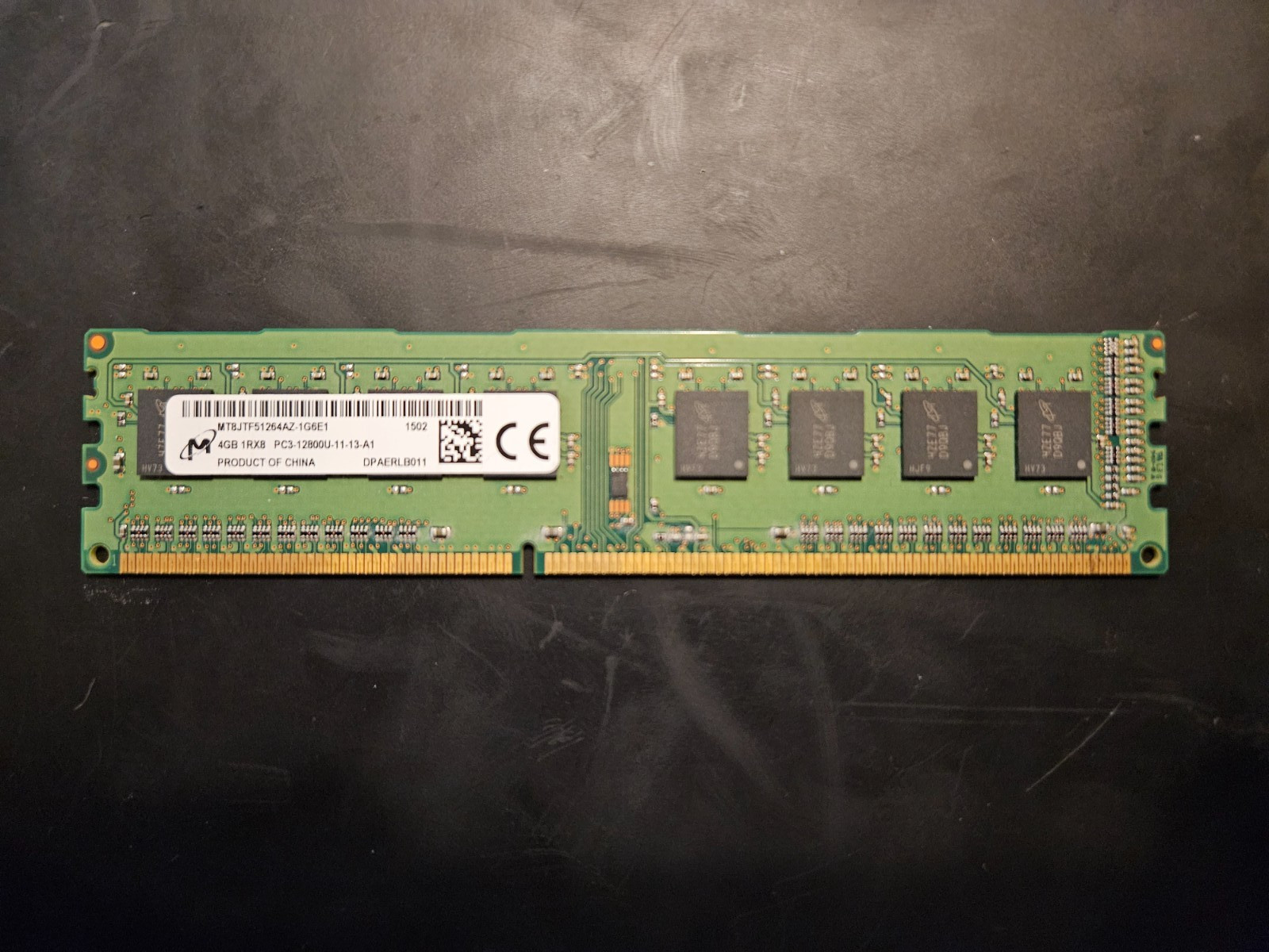 Micron 4GB PC3-12800 (DDR3-1600) Memory - MT8JTF51264AZ-1G6E1