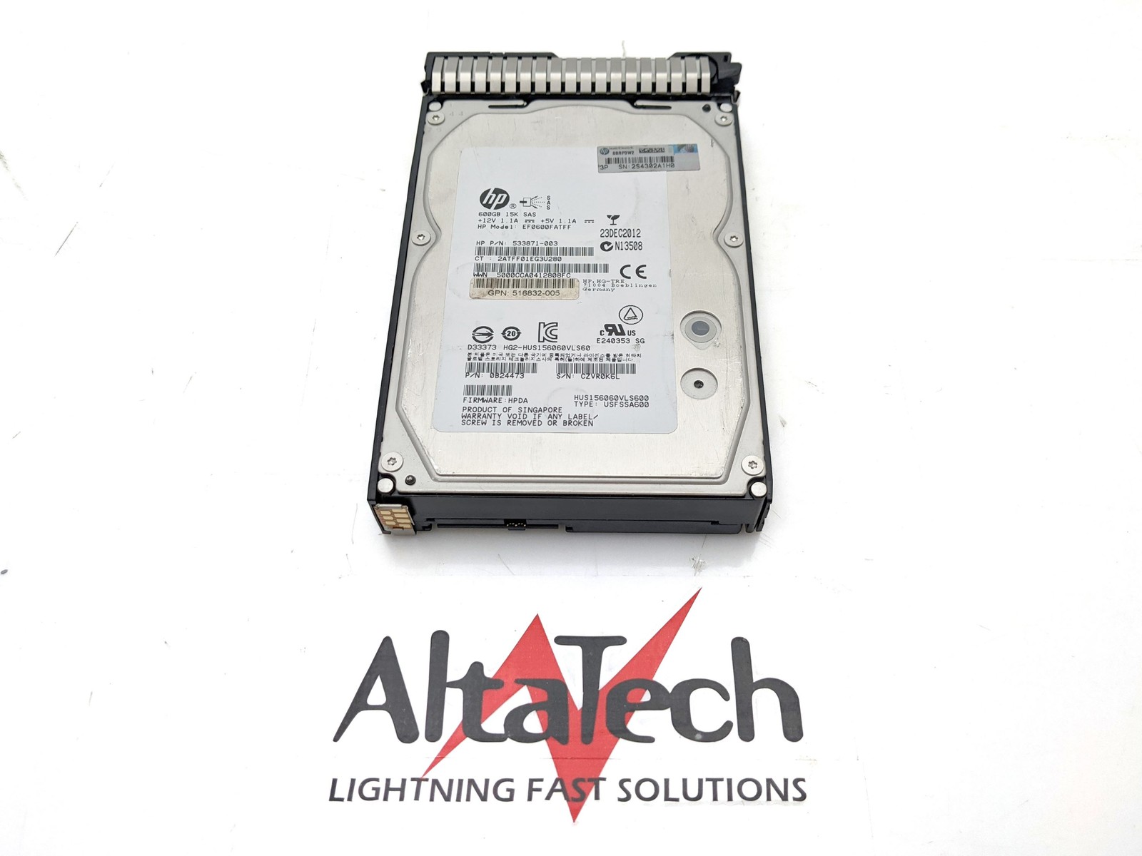 HP 653952-001 600GB SAS SC LFF 3.5 6G HDD Hard Disk Drive