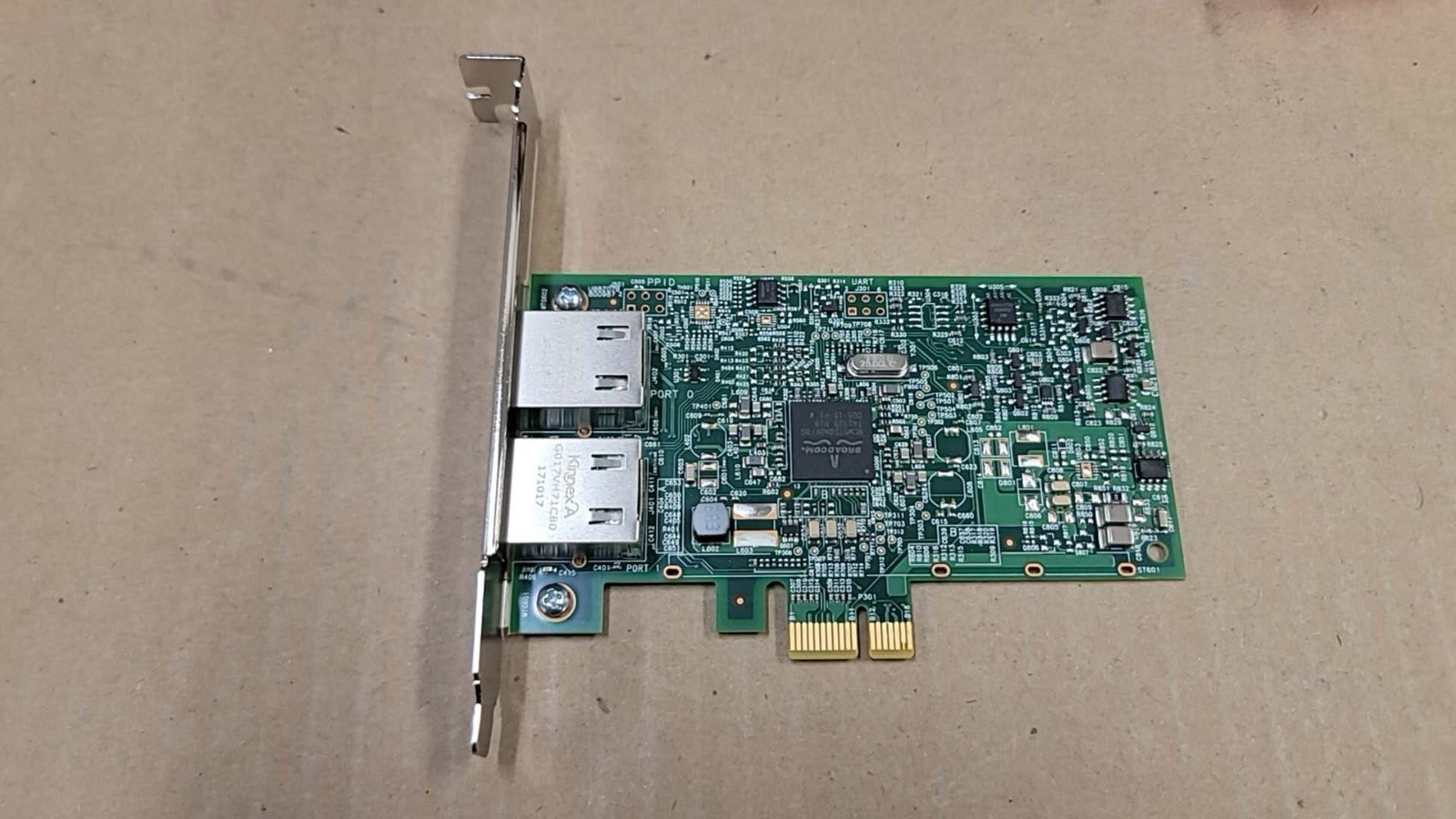 HPE 332T Dual Port 1GB Network Adapter 615730-001 616012-001 Full Height Bracket