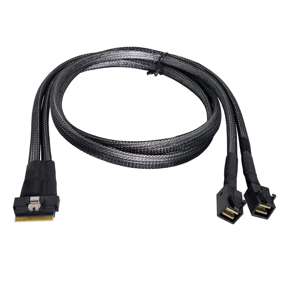 Cablecc PCI-E Ultraport Slimline SAS Slim 4.0 SFF-8654 8I 74Pin to Dual SFF-8643