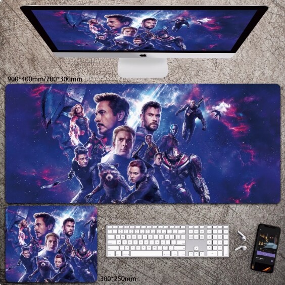 HOT 3D Printing Avengers Big Office Desk Mat Laptop Pad Mouse Pad Non-Slip Gift