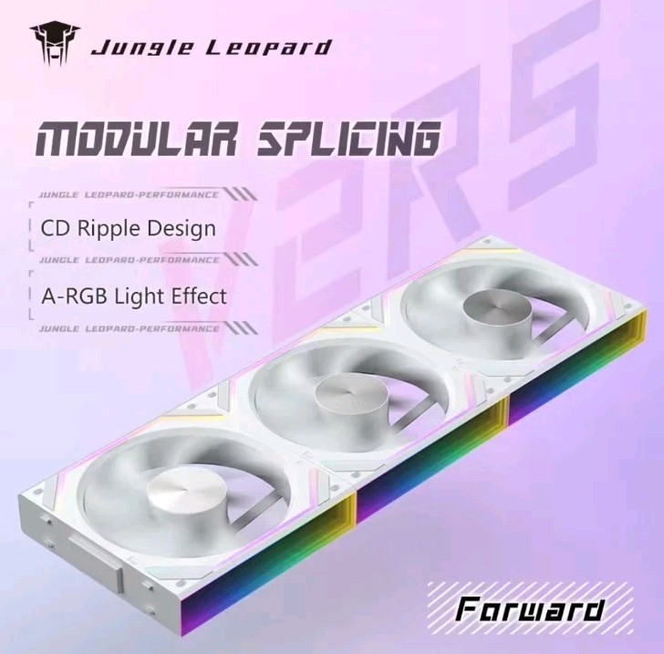 Interstellar V2RS Cooling Fans White Aura RGB  Daisy Chain Cooler 