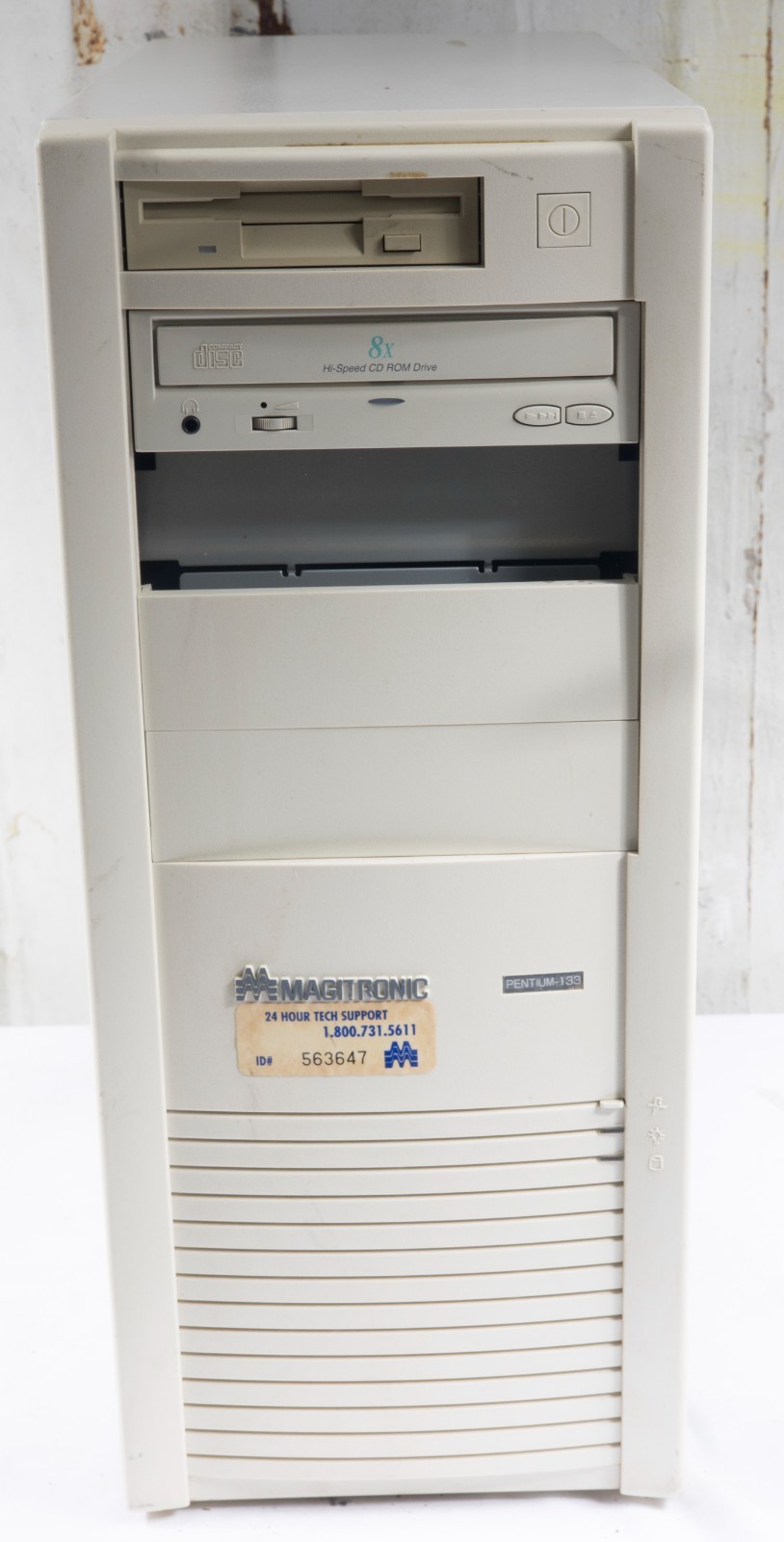 Magitronic tower computer case AT tested to power on CASEB11
