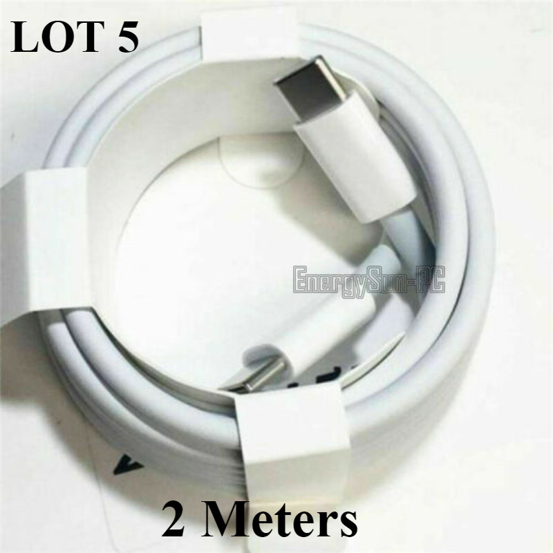 LOT5 2M 61W 96W USB-C Charge Cable Cord For Original MacBook Pro Air Adapter