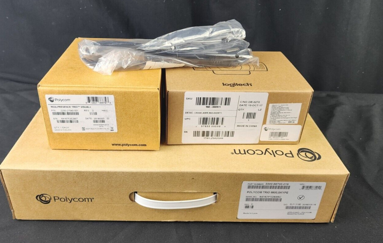 Poly Trio 8500 IP Conf. Phone 7200-66779-019 Skype Edition Collaboration Kit New