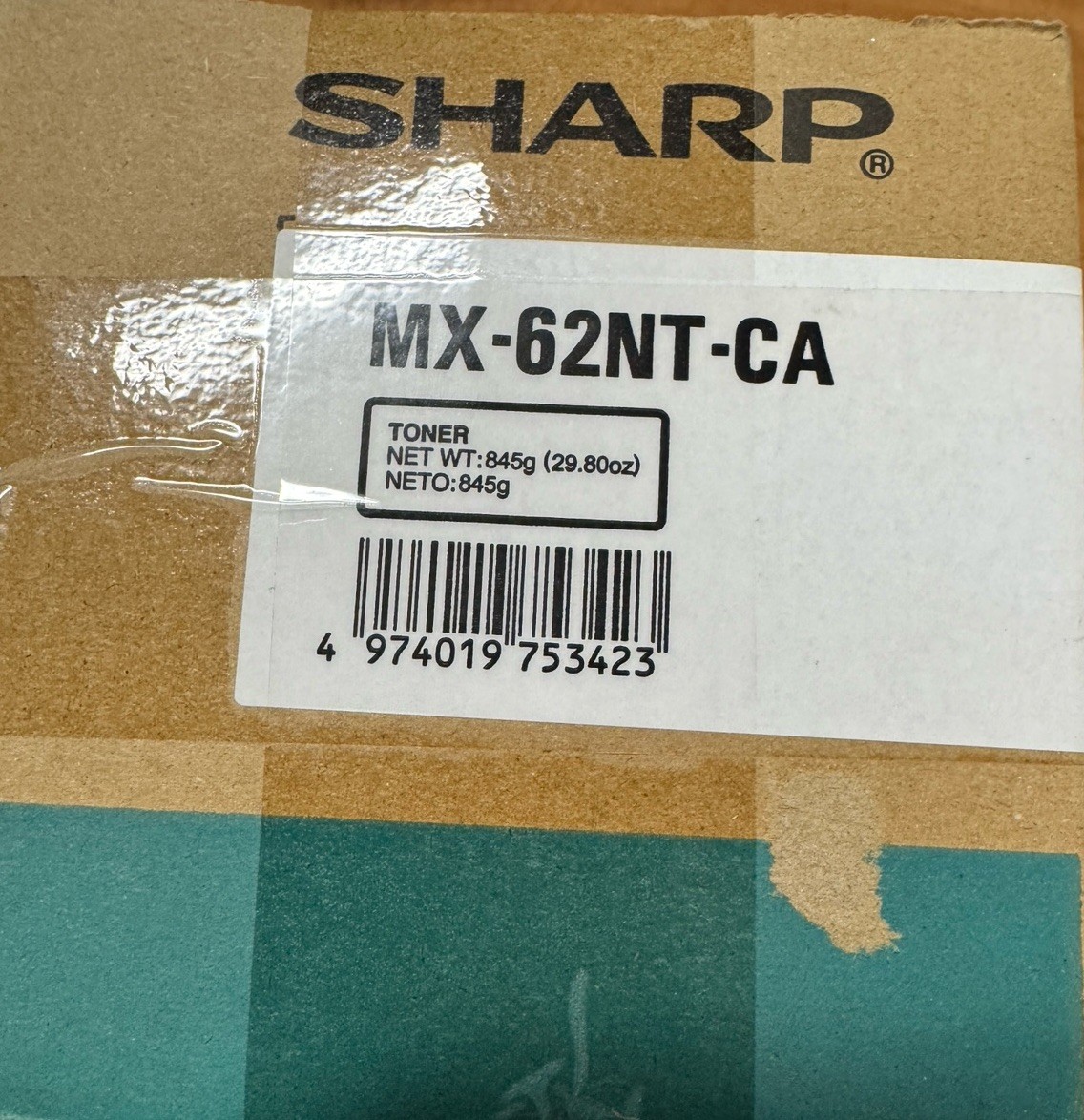 Genuine Sharp MX-62NT-CA Cyan Toner Cartridge