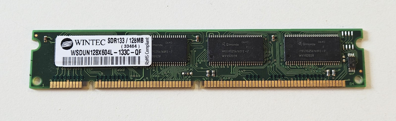 WINTEC 128MB SDR133 SDRAM WSDUN128X604L-133C-QF