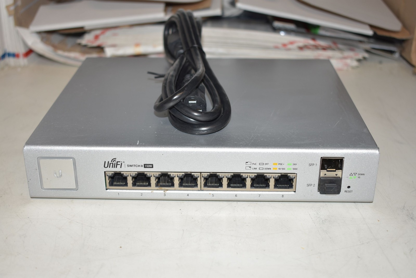 UBIQUITI UNIFI US-8-150W 8 PORT GIGABIT POE+ FULLY MANAGED GIGABIT SWITCH +2 SFP