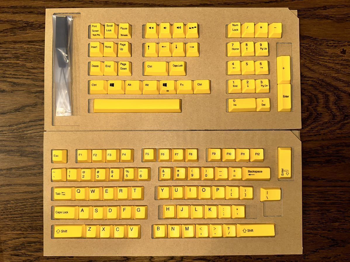 REALFORCE Topre R2 Color Key Cap Set English Layout 108 Key Yellow