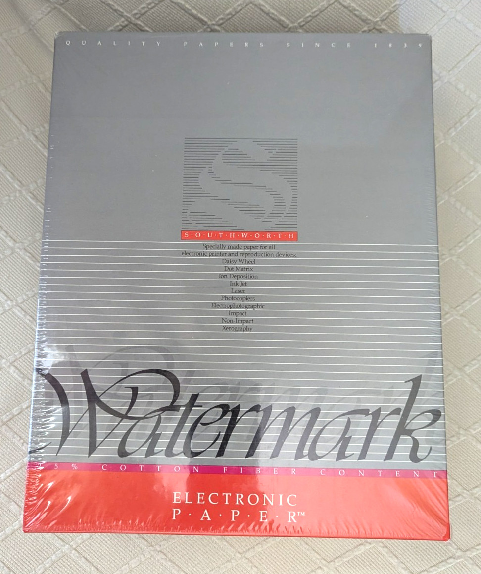 Southworth Paper 8.5x11 Watermark 373C Cotton Fiber Heavyweight 20lb 500 Sheets