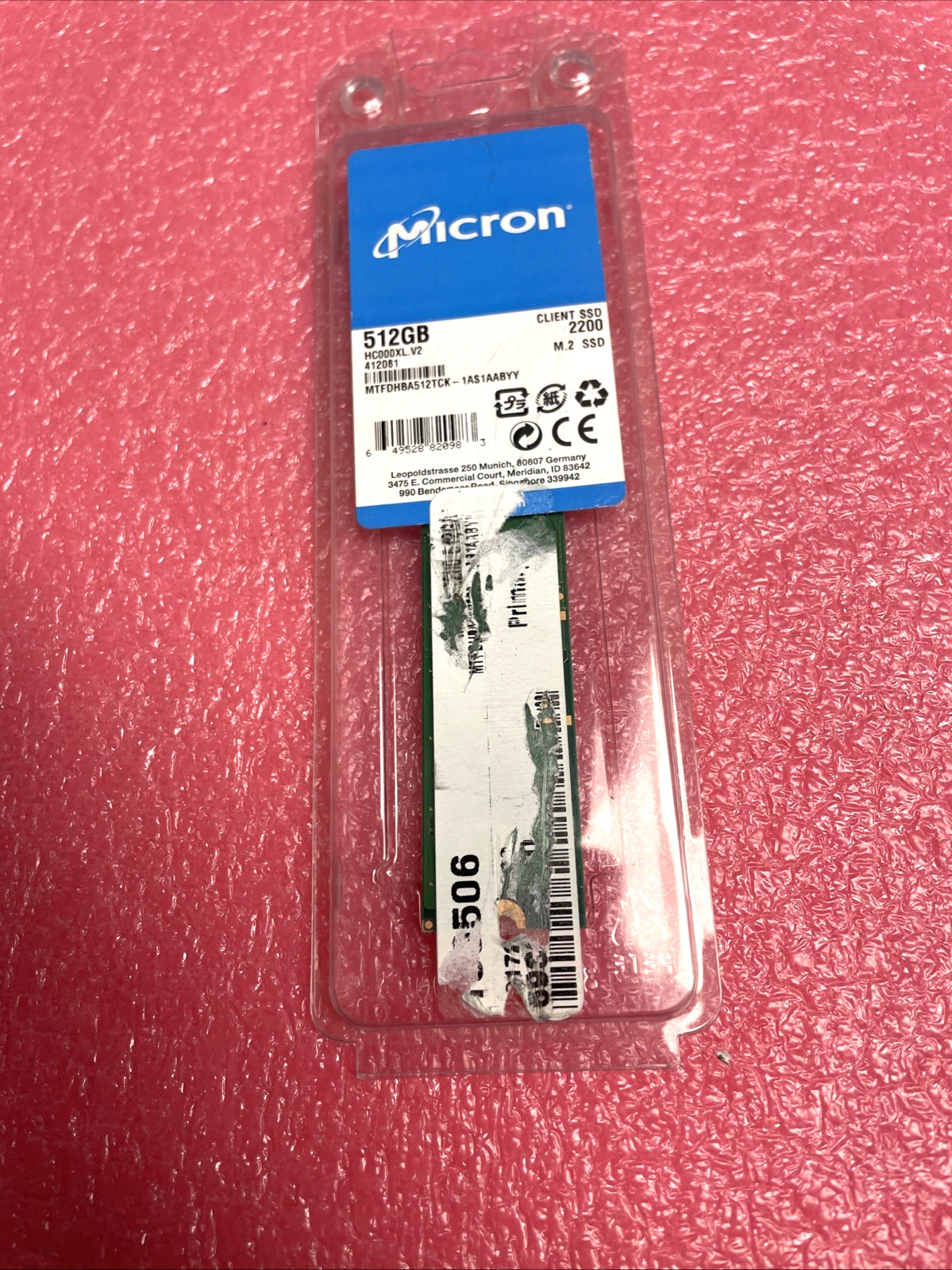 NEW MICRON 512GB 2.5A M.2  NVME  GEN3 X4 SSD MTFDHBA512TCK-1AS1AABYY