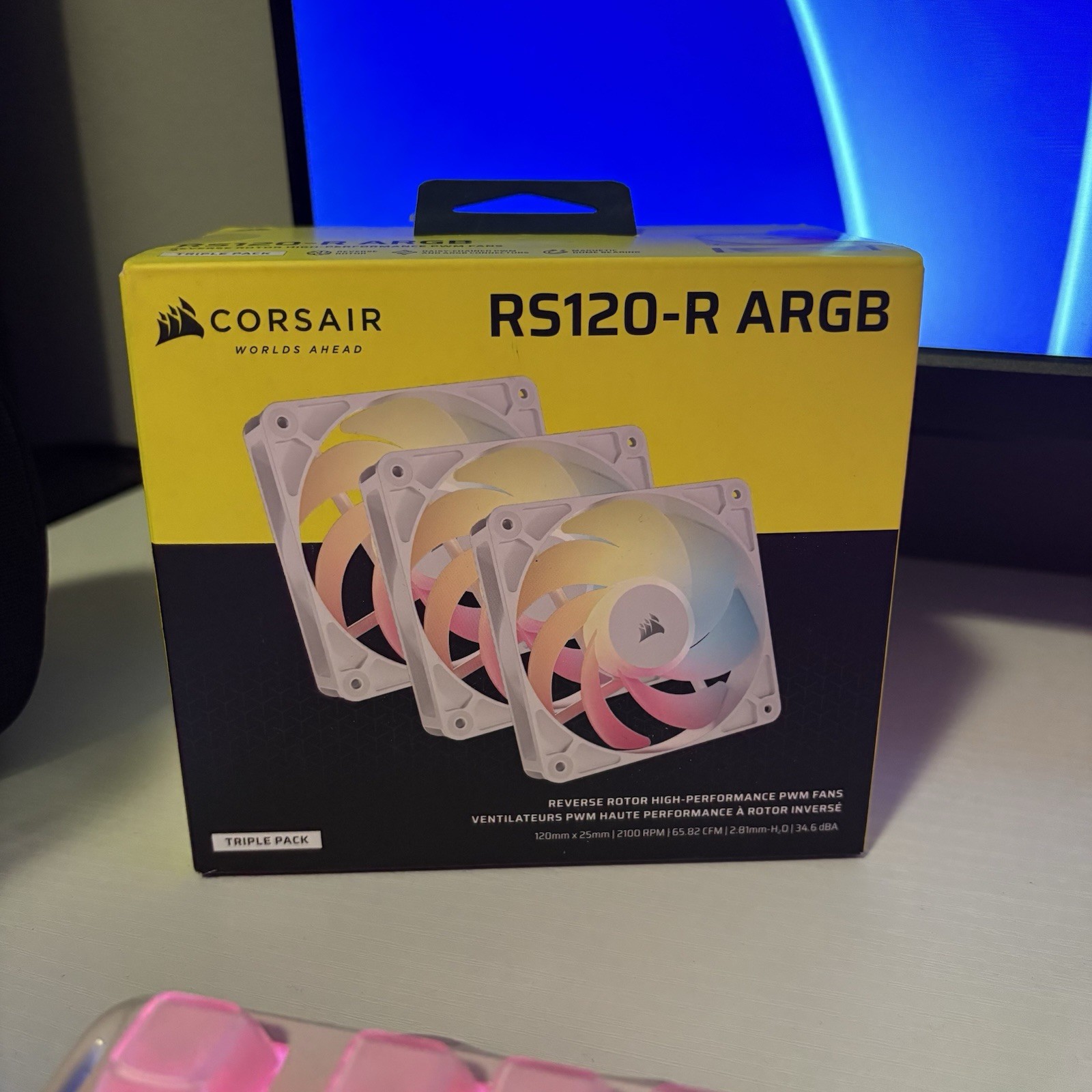 Corsair RS120-R ARGB Reverse Rotor High-Performance PWM Fans