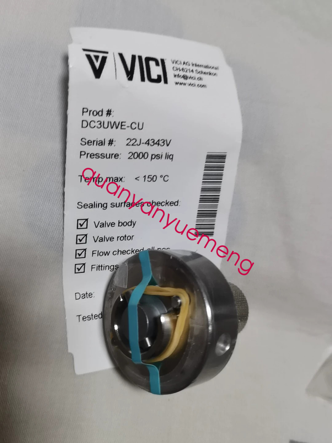 1PCS  DC3UWE-CU VICI valve head new By DHL or FedEX
