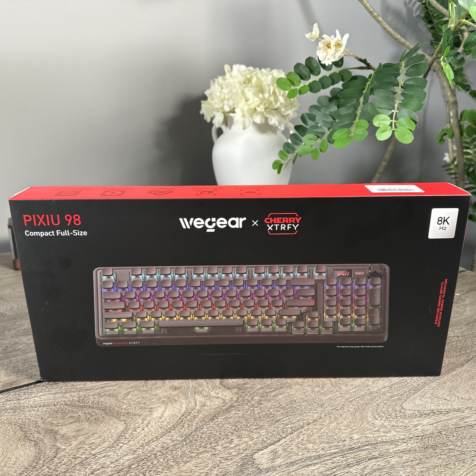 Wegear X Cherry PIXIU 98 Wireless Mechanical Gaming Keyboard- Linear Red/Black