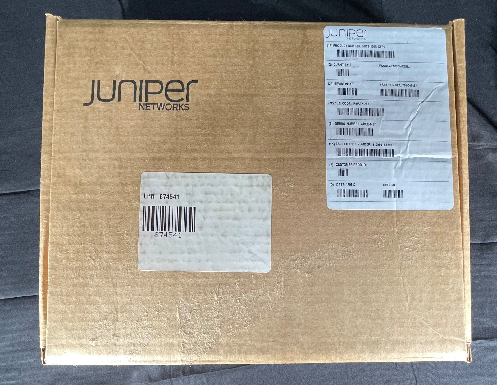 NEW Juniper MIC6-100G-CFP2 2x100G CFP2 Ethernet OTN MIC MX Series