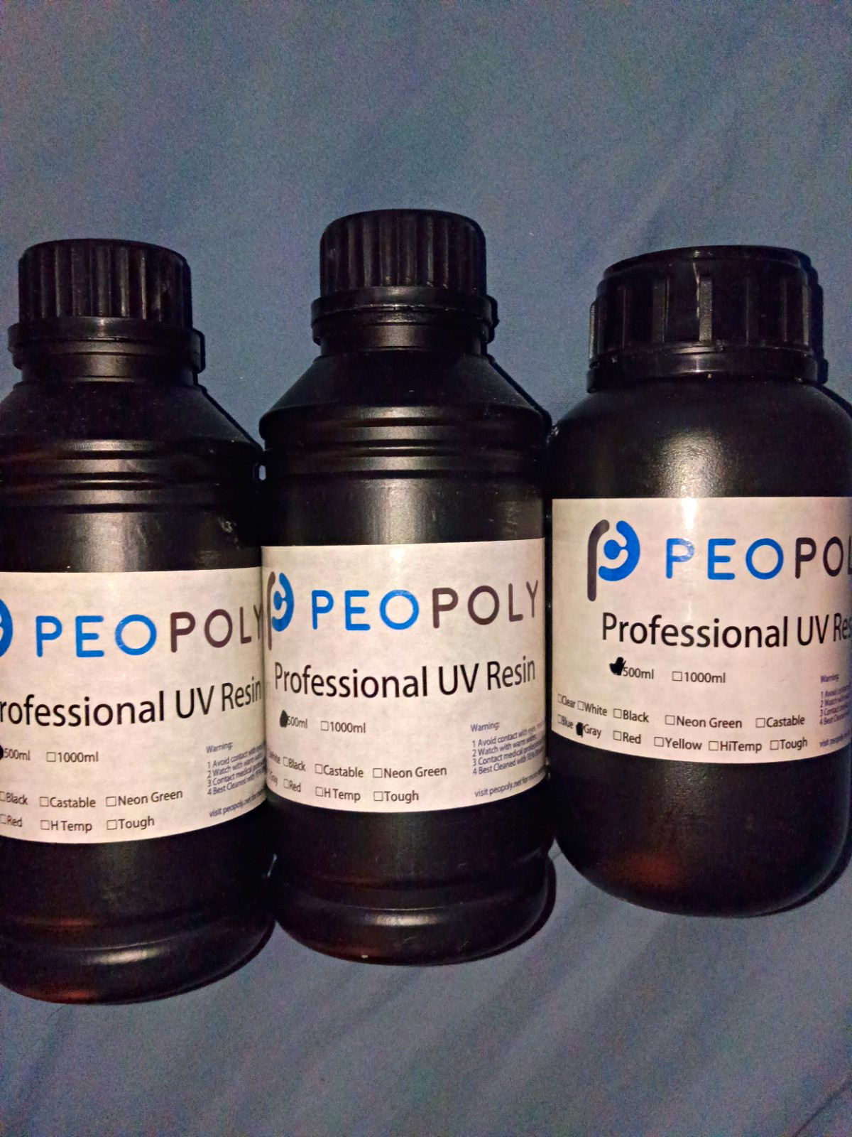 Peopoly Professional UV Resin Black - UV-Curing 3D Printer Resin Material