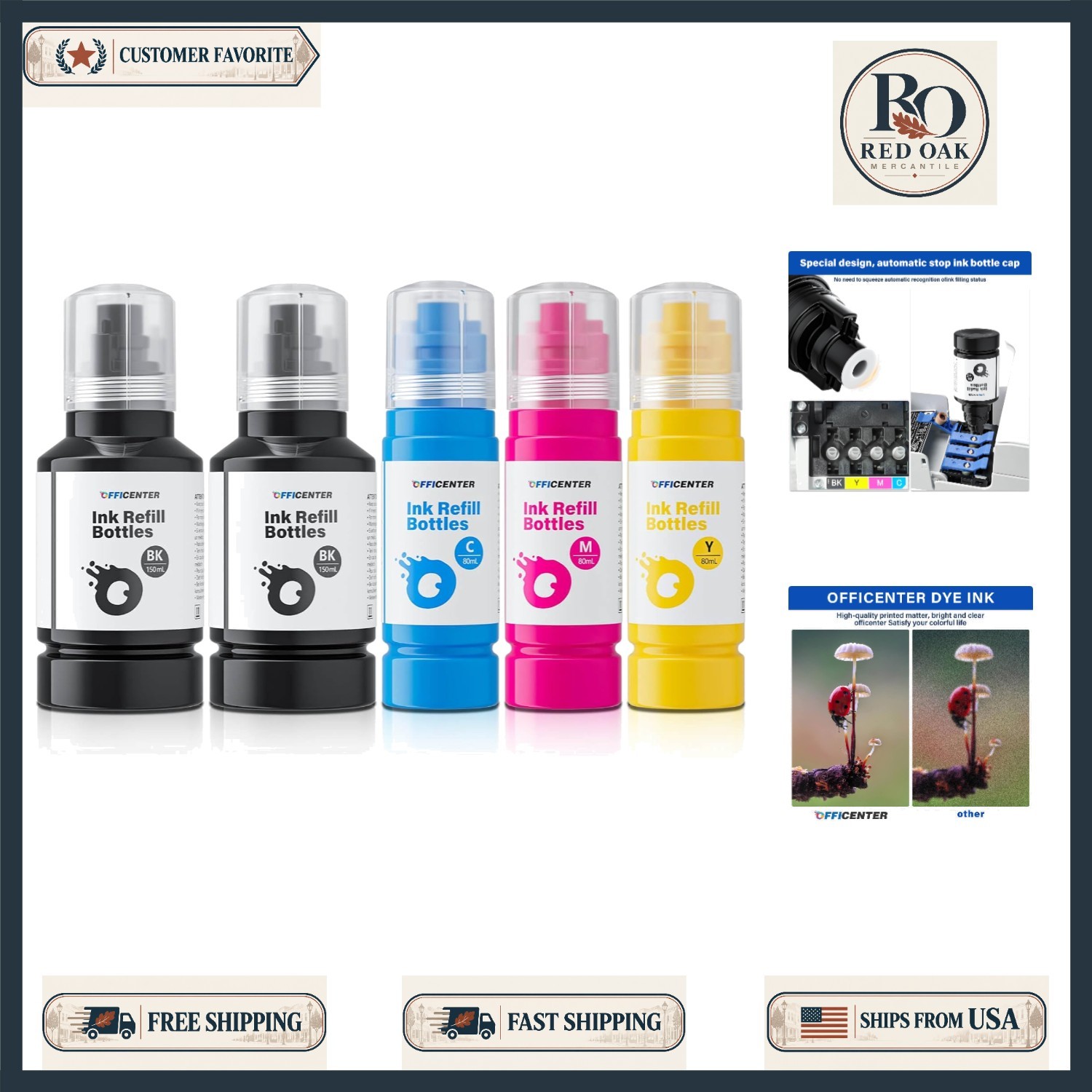 Quality T502 Ink Bottles - Complete Set in Black, Cyan, Magenta, Yellow
