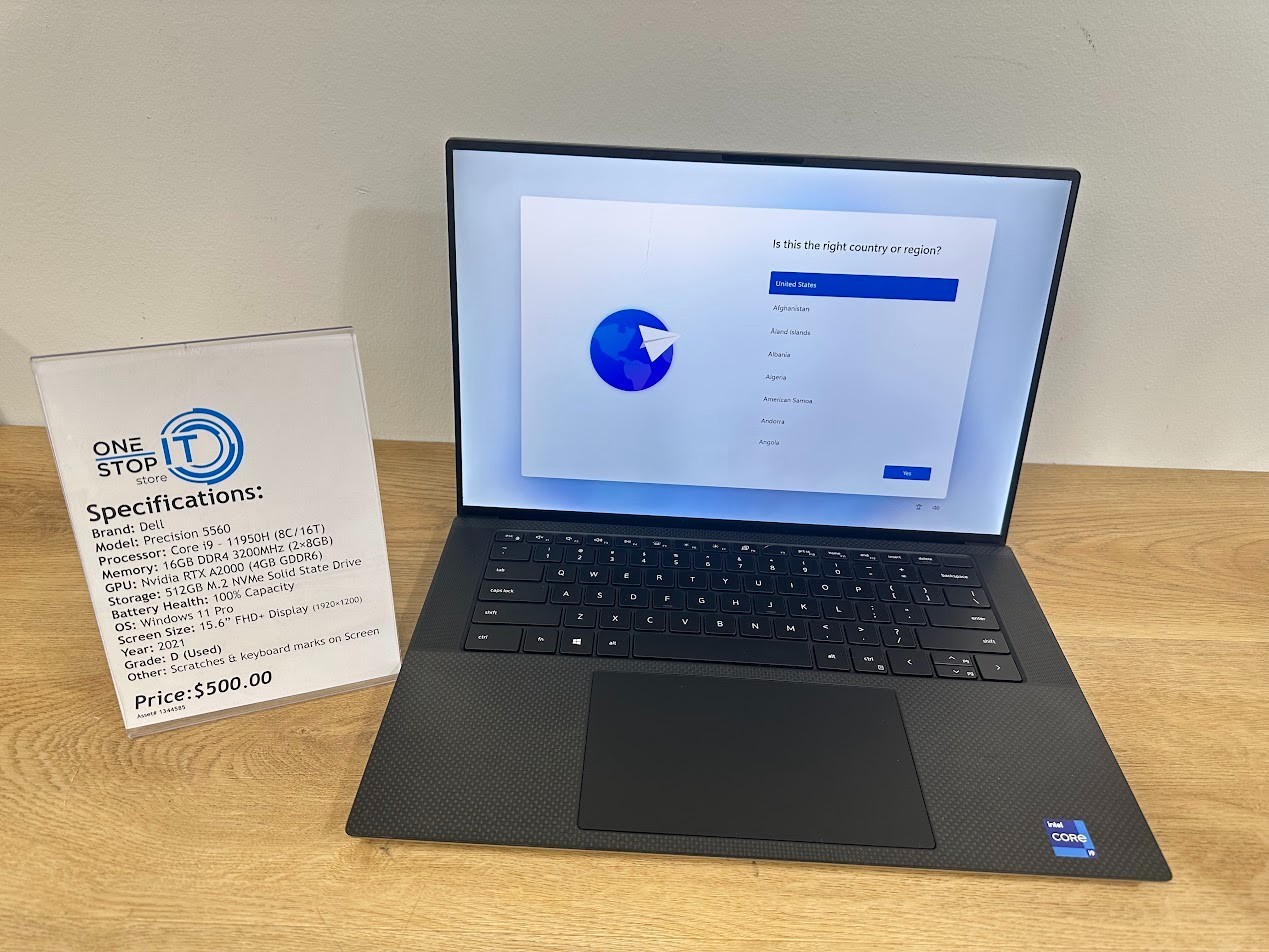 Dell Precision 5560 Core i9 11950H, 16GB DDR4, RTX A2000, 512GB SSD, 2021, 15.6"