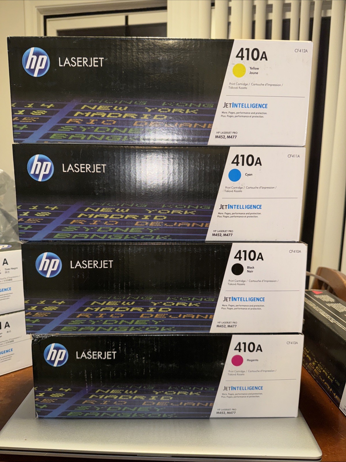 NEW HP LaserJet 410A  Toner Cartridge Set Black, Cyan, Magenta & Yellow