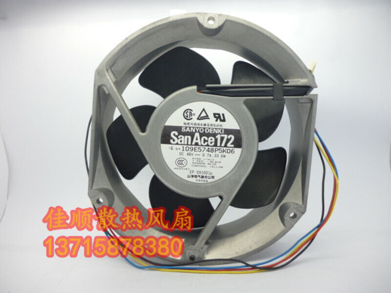 1pcs For SANYO 109E5748P5K06 48V 0.7A cooling fan 172*150*50mm