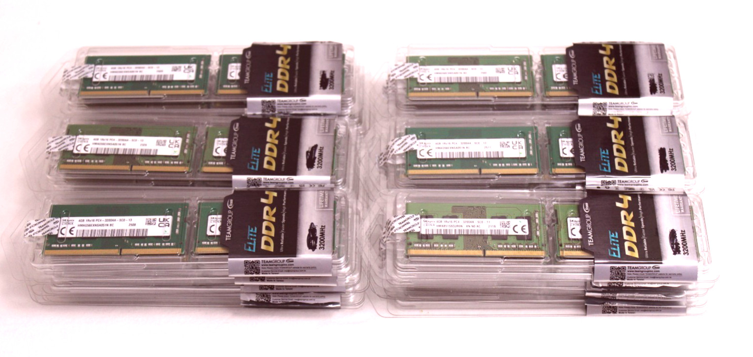 LOT of 60 SK Hynix 4GB DDR4 PC4-3200AA SODIMM RAM
